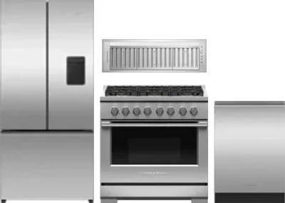 4 Piece Package Includes Refrigerator, Range, Hood And Dishwasher